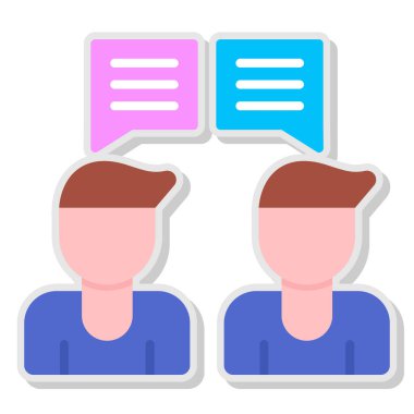 İnsanların iki renk vektör illüstrasyonu