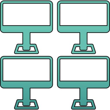 farklı boş ekran bilgisayar simgeleri kümesi.