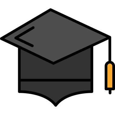 mezuniyet kapsülü vektör simgesi