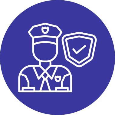 polis vektör simgesi modern basit vektör illüstrasyonu