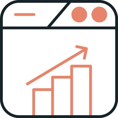 grafik çizelgesi simgesi, vektör illüstrasyon tasarımı