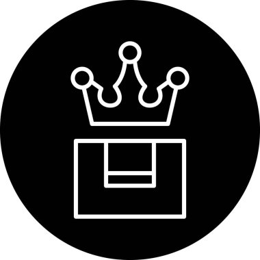 taç simgesi vektör illüstrasyonu