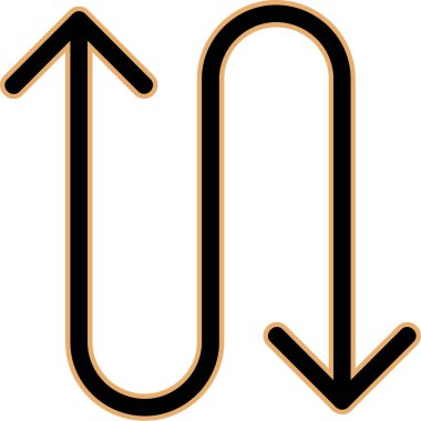 Geri anahat vektör simge açmak