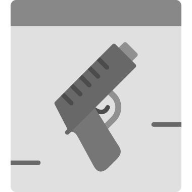 Beyaz arka planda izole edilmiş düz şekildeki kurşun ikonu. resimleme