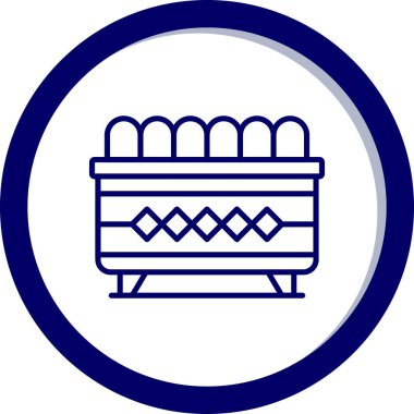 yatak ikonu vektör illüstrasyonu