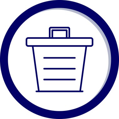 Çöp kutusu. Web simgesi basit illüstrasyon