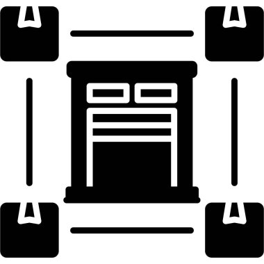 Nakliye. Web simgesi basit illüstrasyon