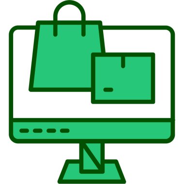 Bilgisayar. Web simgesi basit tasarım