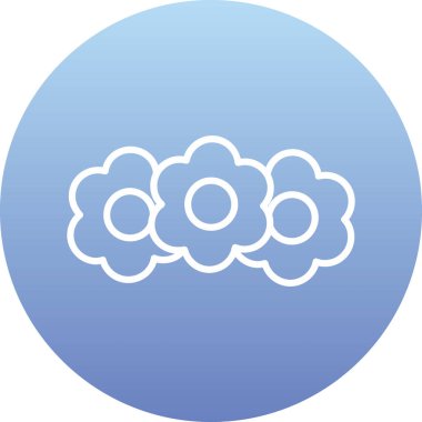 Bulut. Web simgesi basit illüstrasyon