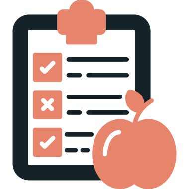 Düz biçimli kontrol listesi simgesi