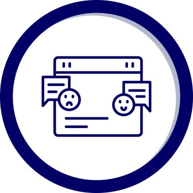 Tarayıcı. Web simgesi basit illüstrasyon