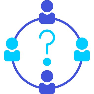 Bir sorum var. Web simgesi basit illüstrasyon