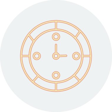 Saat simgesi vektör illüstrasyonu