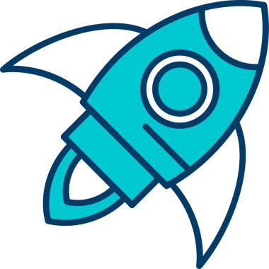 Roket ikonu. Basit resimleme