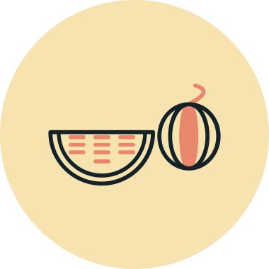 Kırmızı ve sarı yuvarlak bir yuvarlak simgenin vektör çizimi