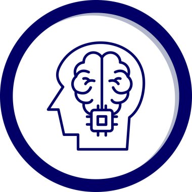 Baş simge vektör çizim