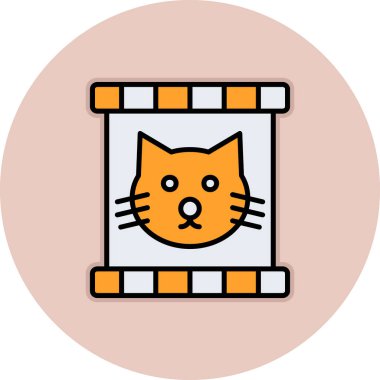 kedi simgesi vektör illüstrasyonu