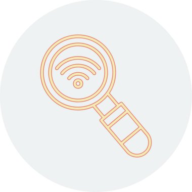 Wi-Fi ikon vektörü. İnce çizgi işareti. izole edilmiş sınır sembolü çizimi