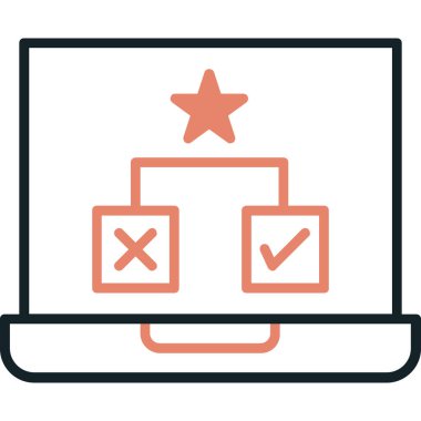 Bir web simgesinin vektör illüstrasyonu