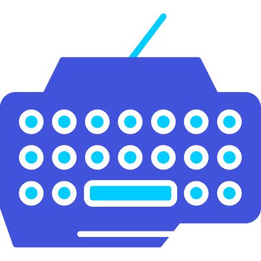 Daktilo. Web simgesi basit illüstrasyon