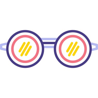 Gözlük. Web simgesi basit illüstrasyon