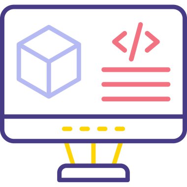 bilgisayar web simgesi, basit illüstrasyon