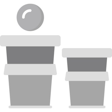 Kahve fincanları düz simge