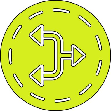 Bir çöreğin çizgi film simgesinin vektör çizimi