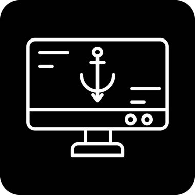 Bilgisayar simgesinin vektör illüstrasyonu