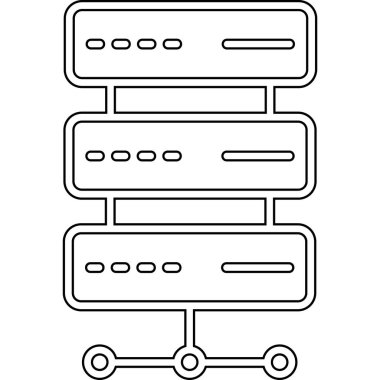 Sunucu simgesi, vektör illüstrasyonu