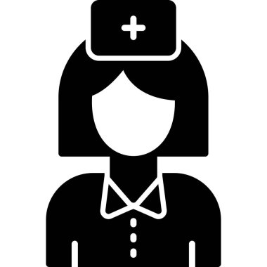 kadın hemşire vektör çizimi