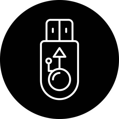 usb flash sürücü vektör çizim