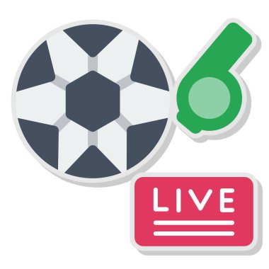 futbol topu simgesi, vektör illüstrasyonu