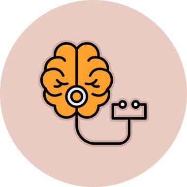 Nörogenez ağ simgesi, vektör illüstrasyonu