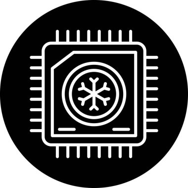 İşlemci simgesi. Web için basit Cpu vektör simgeleri çizimi