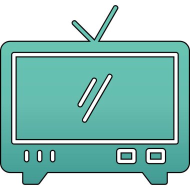 Televizyon. Web simgesi basit illüstrasyon