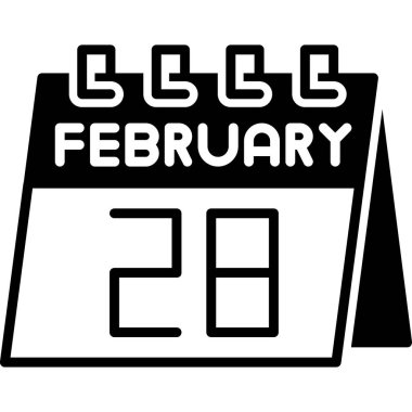 Tek bir gün simgesinde 25 Şubat tarihli