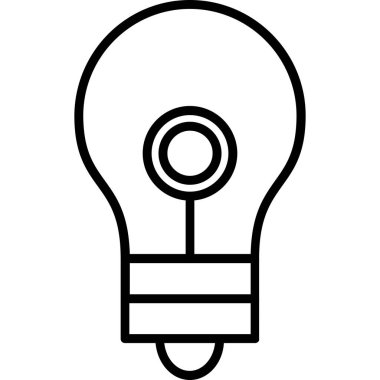 fikir simgesi, basit ana hatlı vektör çizimi