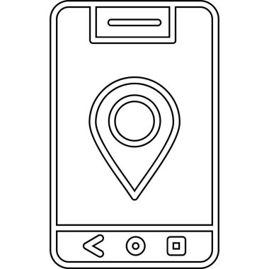 GPS harita konumu simge vektör çizim grafik tasarım