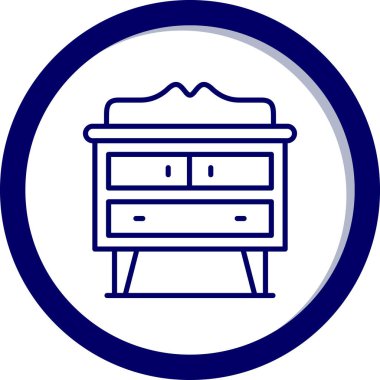 Mobilya. Web simgesi basit illüstrasyon