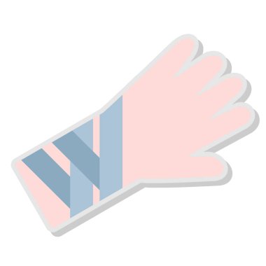 Mısırın bayrağıyla el izole edilmiş ikon vektör çizimi tasarımı