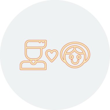 sevgi ve sevgililer günü çizgisi simgesi.