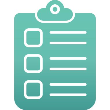 Soyut arkaplan vektör illüstrasyonunda izole edilmiş liste simgesi