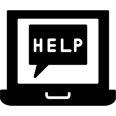 yardım ve düz vektör simgesini destekle