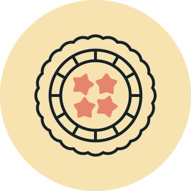 Çelenk desenli yuvarlak bir çerçevenin vektör çizimi