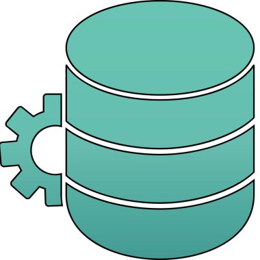 veritabanı. Web simgesi basit illüstrasyon