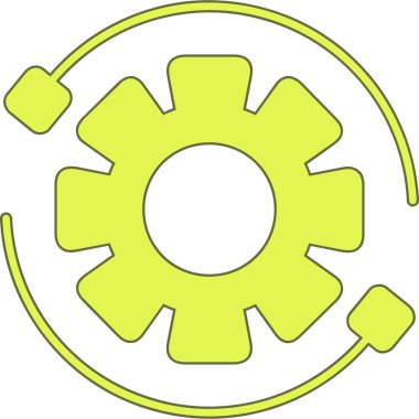 Bir dişli simgesini vektör çizim