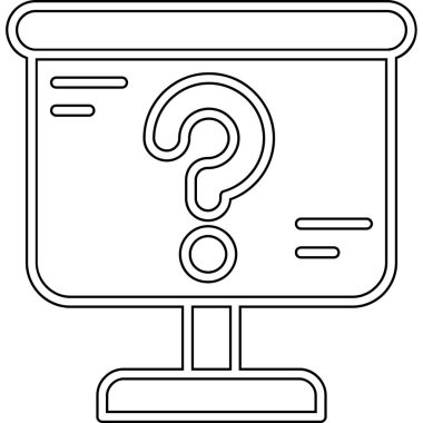 Soru işareti simgesi. Beyaz arkaplanda izole edilmiş web tasarımı için ana soru işareti vektör simgesi