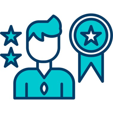 Rozet. Web simgesi basit illüstrasyon