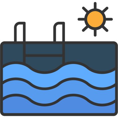 Dolu iklim iklimi simgesi - özet biçiminde